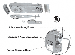 CRL Standard Spindle Adjustable Spring Power Overhead Concealed Door Closer Side-Load GE-Package