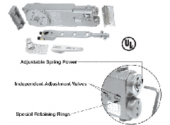 CRL Standard Spindle Adjustable Spring Power Overhead Concealed Door Closer End-Load A-Package