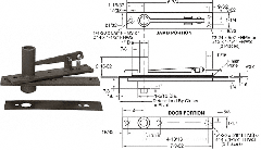 Rixson® Center-Hung H345 Heavy-Duty Long Pin Top Pivots
