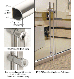 CRL 60" Designer Series "D" Shape Locking Ladder Pulls
