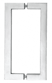 CRL 24" Glass Mount Square Tube Style Pull Handle