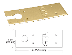 CRL Polished Brass Cover Plates for 8500 Series Floor Mounted Closer