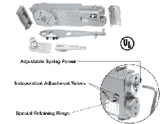 CRL 105º Hold Open Adjustable Spring Power Overhead Concealed Door Closer S-Package