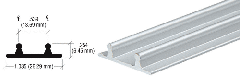 CRL Satin Anodized Aluminum Lower Channel for Deep Recess Installations