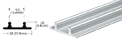 CRL Brite Anodized Aluminum Lower Channel for Deep Recess Installations