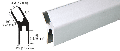 CRL Satin Anodized Aluminum 30 Degree Slant H-Bar