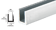 CRL Satin Anodized 1/4" Single Channel With 5/8" High Wall