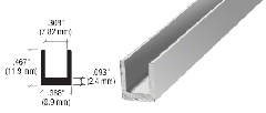 CRL Brite Anodized 1/4" Single Aluminum U-Channel