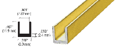 CRL Gold Anodized 1/4" Single Aluminum U-Channel
