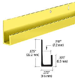 CRL Brite Gold Anodized 1/4" Standard Aluminum J-Channel