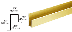 CRL Brite Gold Anodized Aluminum Deep Nose 3/8" J-Channel