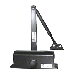 CRL Black ANSI Grade 1 Size 1 Light Duty Surface Mount Door Closer
