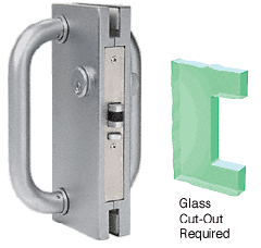 CRL Brushed Stainless 4" x 10" LH/RHR Center Lock with Deadlatch