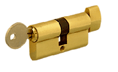 CRL Polished Brass Keyed Cylinder Lock with Thumbturn