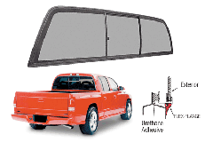 CRL "Perfect Fit" Three-Panel Tri-Vent with Solar Glass for 1997+ Dodge Dakota