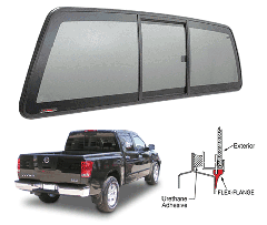 CRL "Perfect Fit" Three-Panel Tri-Vent Sliders with Solar Glass for 2004+ Nissan Titan