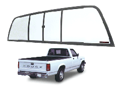 CRL Duo-Vent Four Panel Slider with Clear Glass for 1994-1996 Dodge Dakota Standard Cab