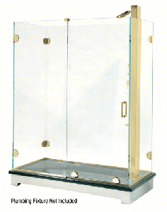 CRL Polished Brass Essence Series Basic Sliding Door Kit