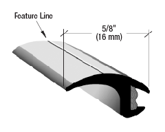 CRL 5/8" Feature Line Channel Molding with Butyl
