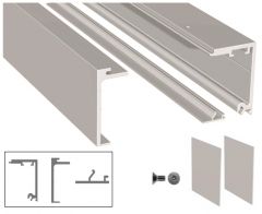 CRL Brushed Nickel 5 Metre Compact-X70 Sliding Top Track Including End Caps