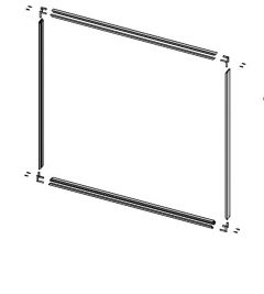 CRL COMPACT X Matte Black Frame Set for for New York Style Fixed Panel