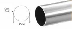 CRL Brushed Stainless Steel 42.4mm Diameter Hand Rail Tubing - 3m