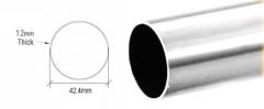 CRL Polished Stainless Steel 42.4mm Diameter Hand Rail Tubing - 4.2m