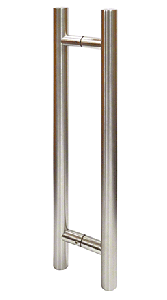 CRL Stangengriff, Stoßgriff für Ganzglastüren, 500 mm, Ø 19 mm, Edelstahl gebürstet
