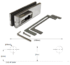 CRL Brushed Stainless Steel Centre Patch Lock