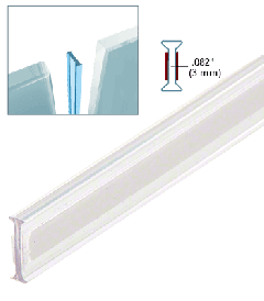 CRL Clear Copolymer Strip for 180 Degree Glass-to-Glass Joints - 3/8" Tempered Glass