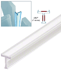 CRL Clear Copolymer Strip for T-Joint Junctions Where 3 Glass Panels Meet - 10.8mm Laminated Glass