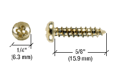 CRL Brass Mounting Screw for Hinges and Magnetic Glass Door Latches