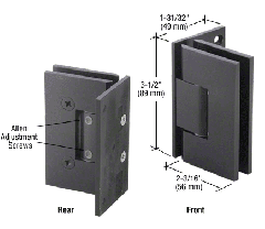 CRL Adjustable Oil Rubbed Bronze Wall Mount Offset Back Plate