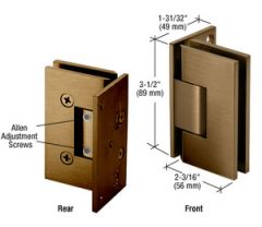 CRL Anique Brushed Copper Wall Mount Offset Back Plate