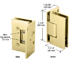 CRL Adjustable Polished Brass Wall Mount Offset Back Plate