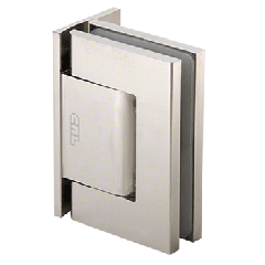 CRL Brushed Satin Nickel Oil Dynamic Offset Back Plate Wall-to-Glass Hinge - No Hold Open