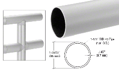 CRL Satin Anodized 1.9" Diameter Hand Railing Tubing