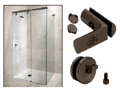 CRL Oil Rubbed Bronze Hydroslide 90 Degree Wall-to-Glass Sliding Shower Door Accessory Kit