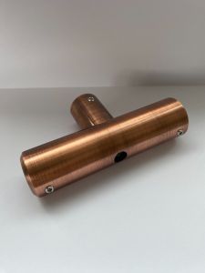 CRL Polished Copper T-Bracket for Support Bar