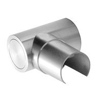 CRL Juliet Brushed Stainless Replacement Round Upper Left Fitting