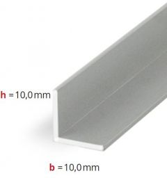 CRL Satin Anodized L-Shape Profile, 10 x 10 x 2 mm