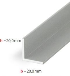 CRL Satin Anodized L-Shape Profile, 20 x 20 x 2 mm