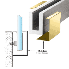 CRL Polished Brass 120" Outside Fascia Cladding for CRL's Laminated Base Shoe - L56S Series