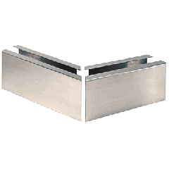 CRL Brushed Stainless 12" Mitered 135 Degree Corner Cladding for L68S Series Laminated Square Base Shoe