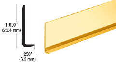 CRL Brite Gold Anodized Aluminum 1/4" L-Bar Extrusion