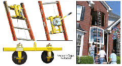 CRL Yellow Wood's Ladder Lifter with Two W4950 8" Vacuum Cups