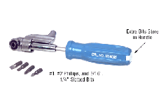 CRL Offset Hex Bit Driver with Four Screwdriver Tips