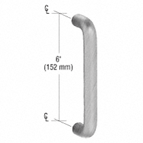 CRL 3/4" Brushed Stainless Diameter Solid Pull Handle - 6" (152 mm)