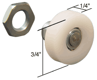 CRL 3/4" Nylon Ball Bearing Flat Edge Shower Door Roller