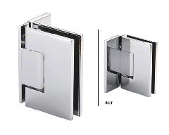 CRL Polished Chrome Wall Mount Offset Plate Melbourne Hinge with Cover Plate